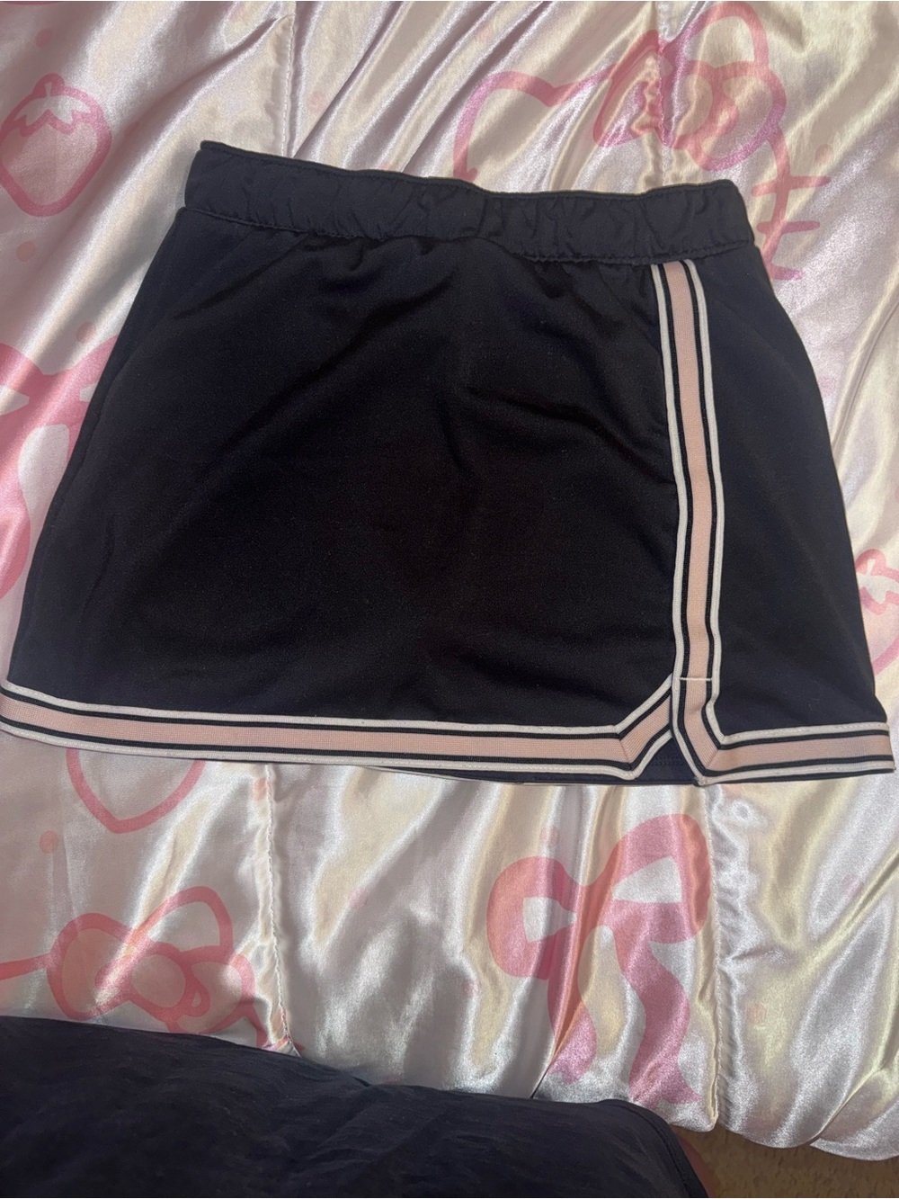 Carter's Black Skort with Pink and White Stripe Trim